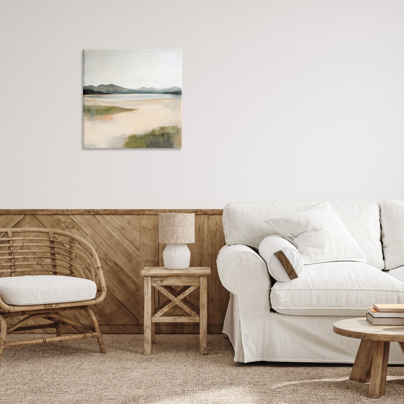 Toile du lac High Mountain, conception de Raymond Powers, H 17 po x l 17 po