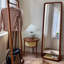Rectangle Solid Wood+Rattan Full Length Mirrors