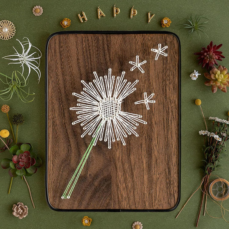 String Art DIY Kit - Dandelion. Wizardi Craft Kit F07-M12-3-DHBC18330