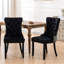 Chaises de salle à manger rembourrées en velours Contemporary-1015827007