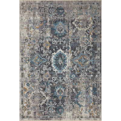 Tapis oriental gris / bleu Leonara