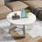 31.5" Circle Coffee Table for Living Room, 2-Tier Wood Accent Center Table with Open Storage-419119757
