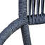 Chaise de patio empilable toutes saisons Fargo - Extérieur et intérieur - Fauteuils en rotin corde - Acier thermolaqué gris foncé avec coussins (ensemble de 2)-1554565626-1552631834