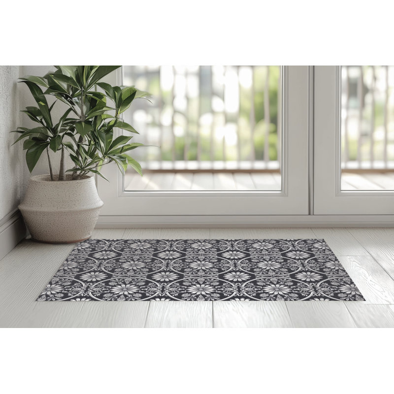 Paillasson Daisy, Gris anthracite, L 48 po x L 72 po
