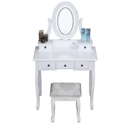 Ensemble coiffeuse avec tabouret et Miroir