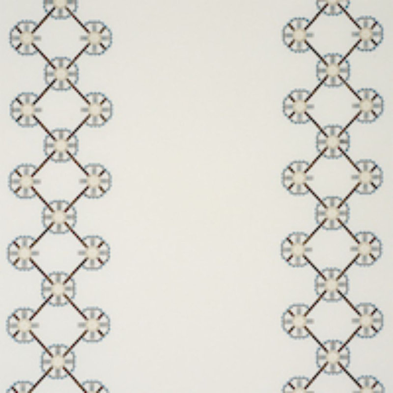 Chamizal Embroidery Fabric, Blue/ Pale Blue/ Neutral
