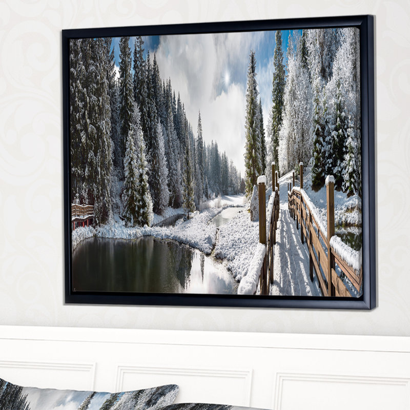 « winter matin panorama », photographie sur toile, H 30 po x l 40 po x P 1,5 po