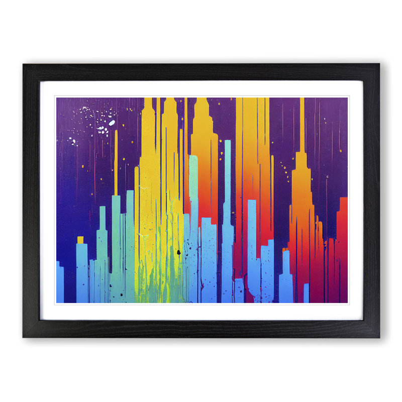 Spellbinding City Skyline Architecture - Framed Print, Black Frame, 46cm H x 64cm W