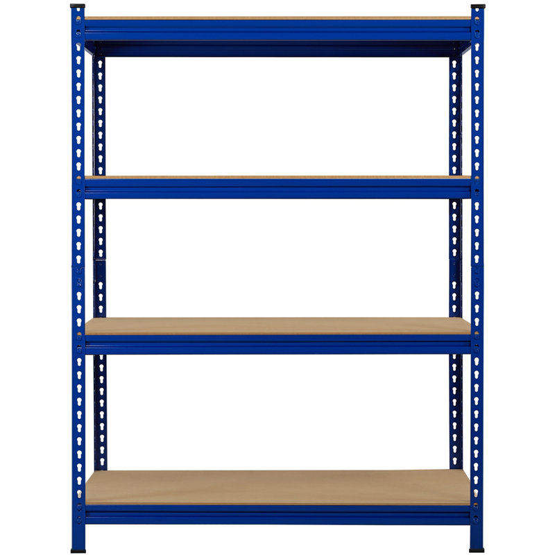 112cm W Steel Height -Adjustable Shelving Unit, Blue