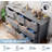 Grey 7-Drawer Storage Dresser, 2-Piece Painted Large Size Chest with Smooth Slides, Stable Inclined Base Cabinet