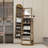 360° Swivel  Arched Jewelry Cabinet, Standing and Lockable Jewelry Armoire with Full-Length Mirror-838720895