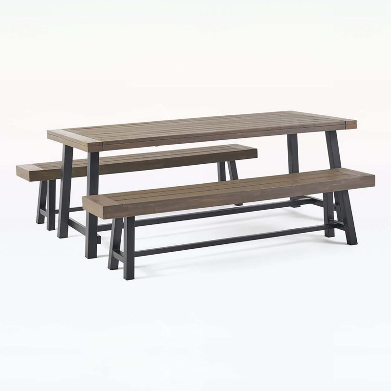 Exceptional Outdoor Picnic Set with Rustic-Modern Fusion and Lasting Appeal