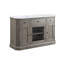 Marble Top & Weathered Oak Finish Server
