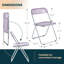 Chaise d'appoint pliante en acrylique Birgitta-931903205