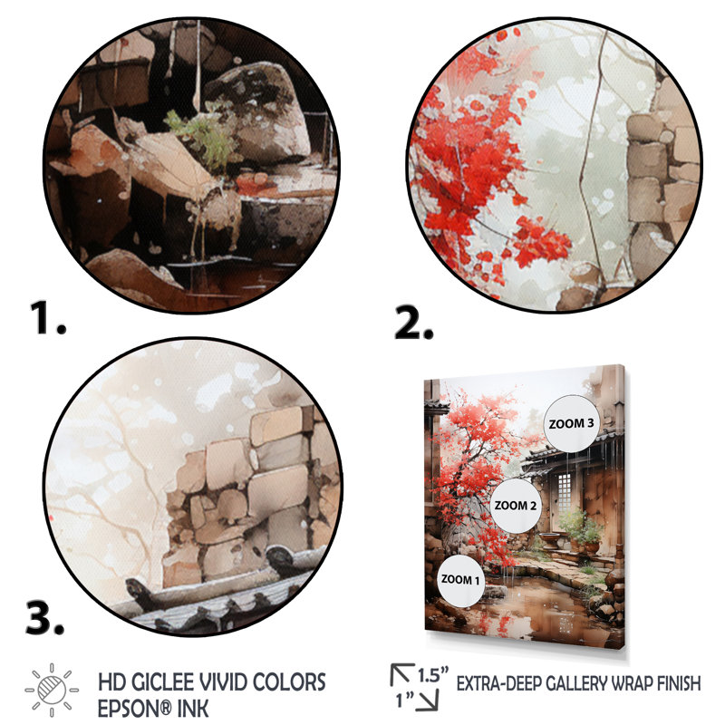 Art japonais, «Wabi-sabi Beauty II», reproduction d'art encadrée, H 40 po x l 30 po x P 1,5 po, Cadre flottant doré