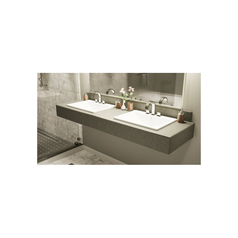 Ensemble de meuble-lavabo flottant avec planche imperméable orange The Original