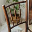 Chaise d'appoint à dossier à lattes en noyer noir (ensemble de 2)