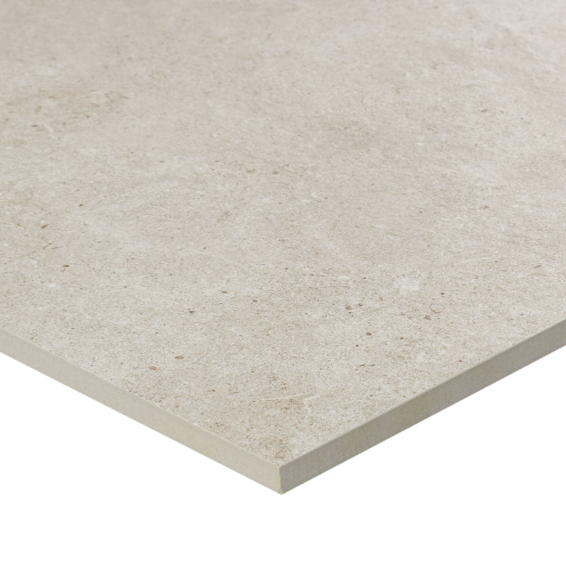 Haut Monde 24" x 24" Porcelain Concrete Look Wall & Floor Tile, Aristocrat Cream