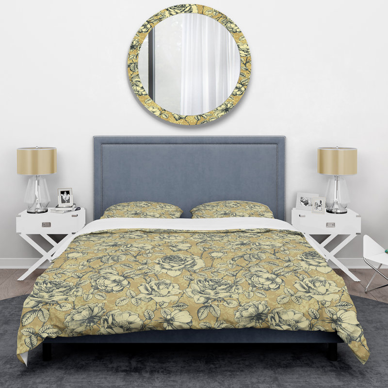 Or et rose gris - Ensemble de housse de couette Cabin & Lodge, Housse de couette pour grand lit et 2 taies décor
