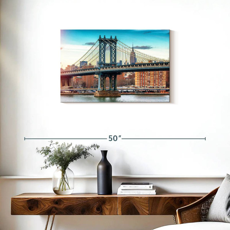 Lilie Manhattan Bridge, couleur, H 20 po x l 30 po