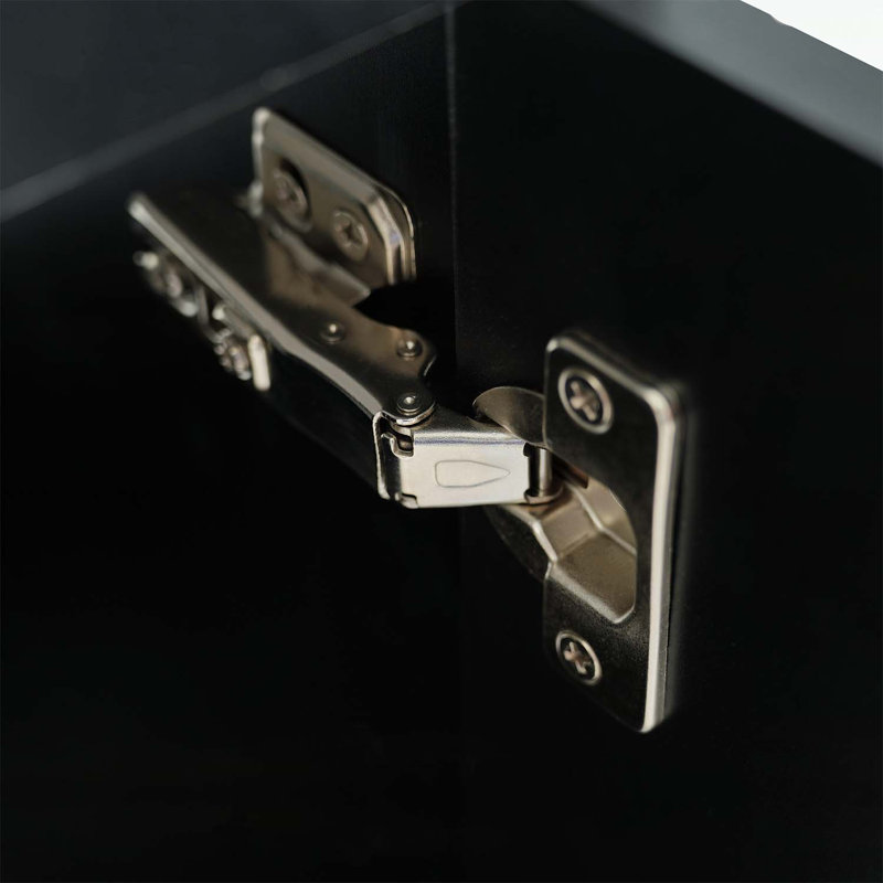 Sophisticated Wall-Mounted Bathroom Vanity with Premium Sink and Ample Storage Space, Black