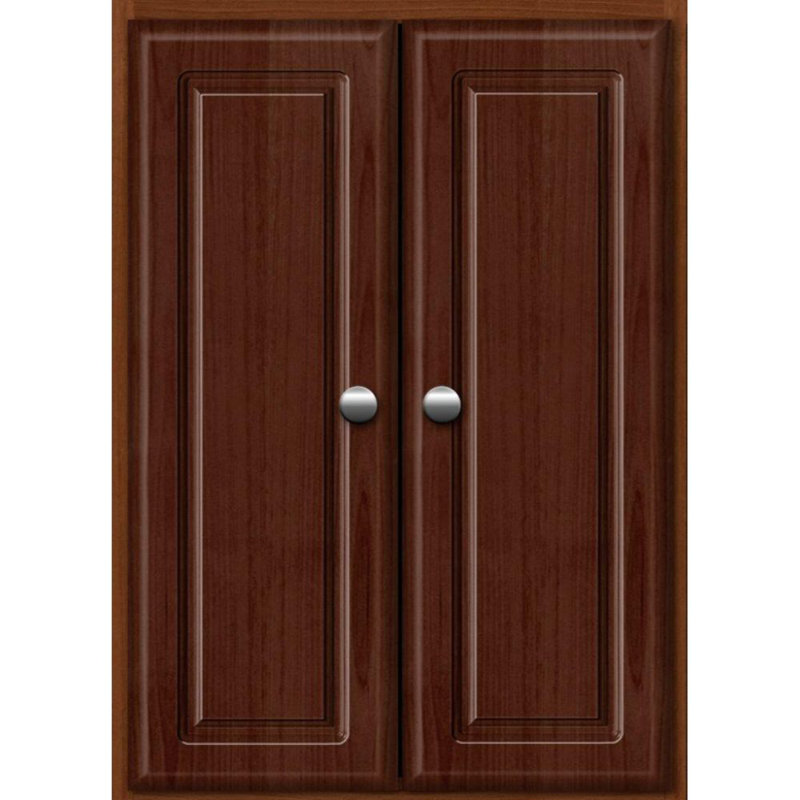 Armoire de salle de bain murale, Aulne foncé