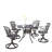 Frontenac 4 - Person Patio Dining Set Umbrella Hole Included Round Table-23035266