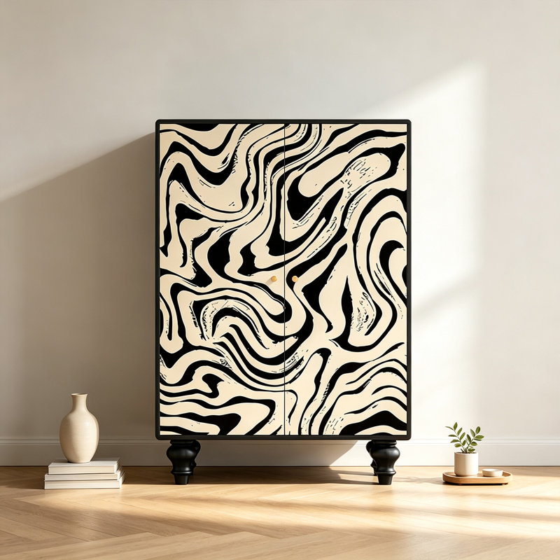 Armoire de rangement en bois massif pour l'organisation à domicile