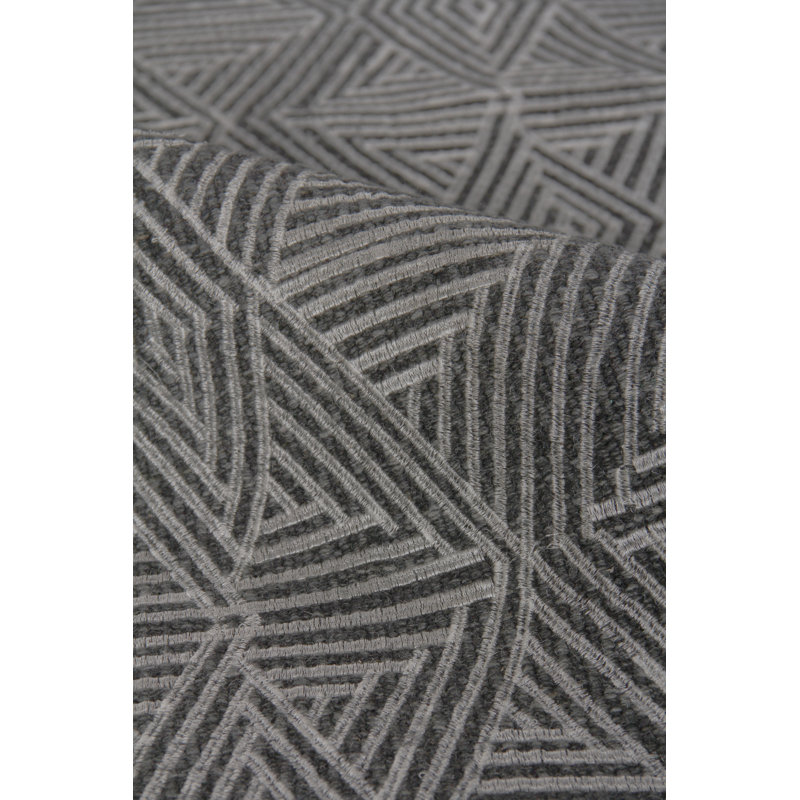 Pavilion Geometric Area Rug in Charcoal, Rectangle 8' x 10'