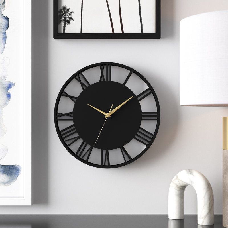 Sova Metal Wall Clock, Black