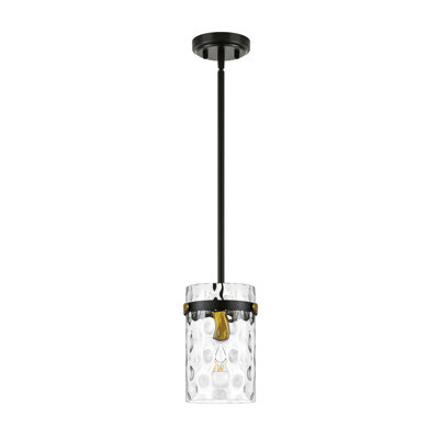 Grand luminaire suspendu en verre martelé soufflé à la main 1 lumière, îlot de cuisine industriel moderne l 5,9 "