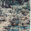 Tapis de couloir antidérapant 2 pi x 8 pi ivoire et bleu sarcelle