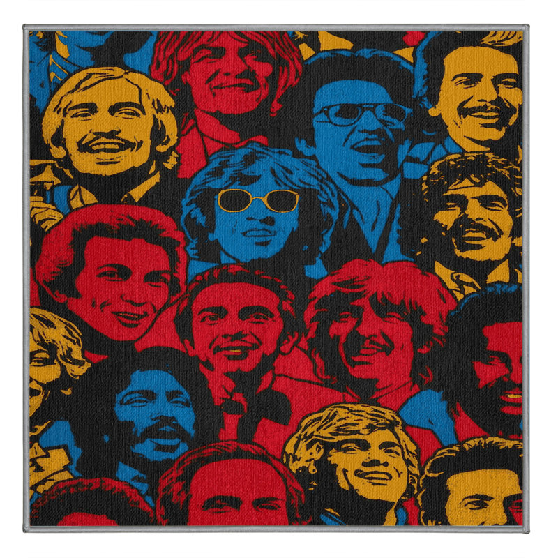  Tapis lavable Pop Art, Carré 5 pi
