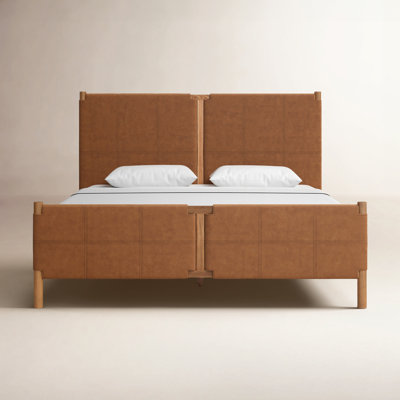 Sunita Genuine Leather Bed