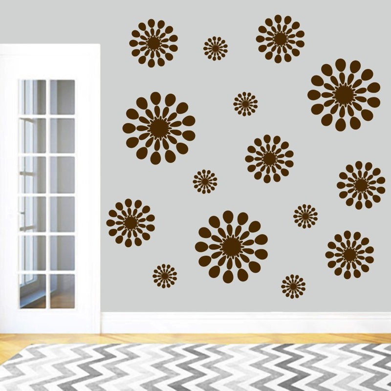 Ensemble d'adhésif décoratif 15 pièces, Brun