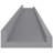 Yuli Modern Wall Shelf Set Of 4, Raised Ledge Design, Gray MDF 39 Inch-118124108-125963110