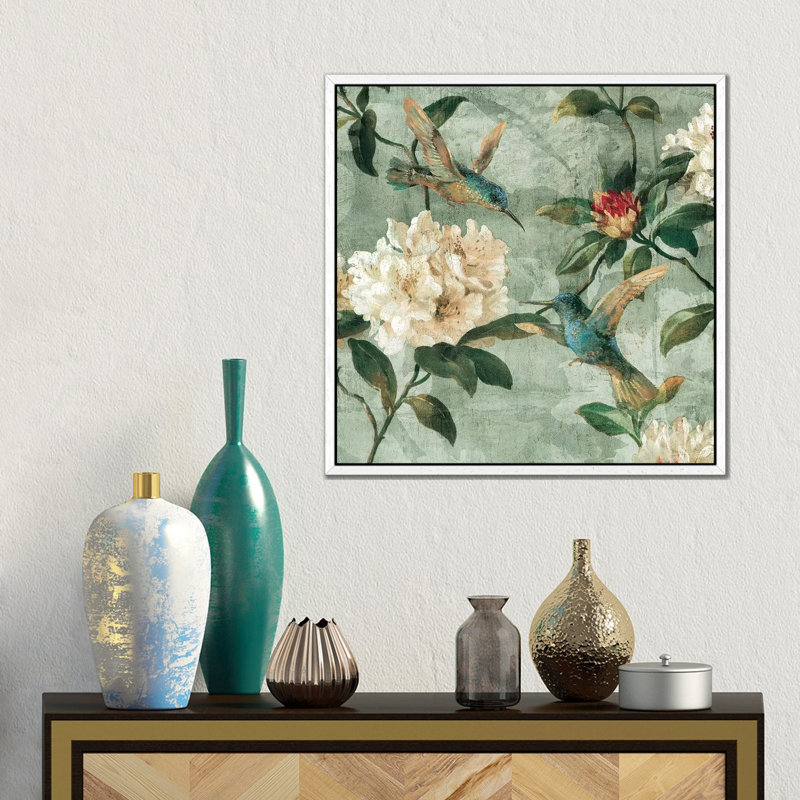 Silver Seascape II by Michelle Matthews - Wrapped Canvas Print, 45.72 cm H x 45.72 cm W, White Floater Framed