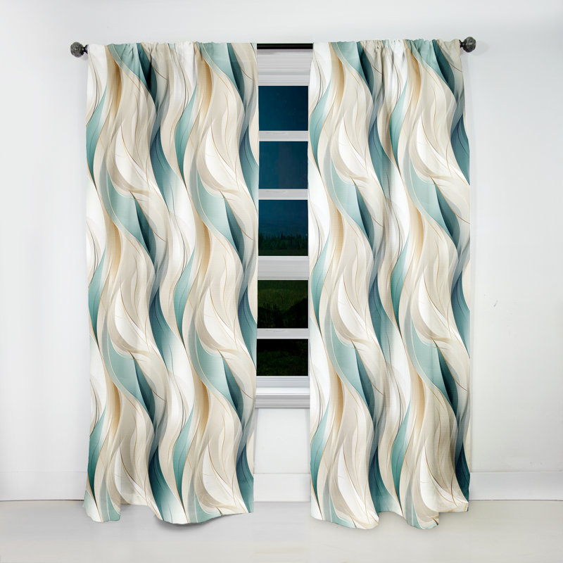 Subdued Elegance - Modern Blackout Abstract Curtain - 1 Panel, 52" W x 90" L