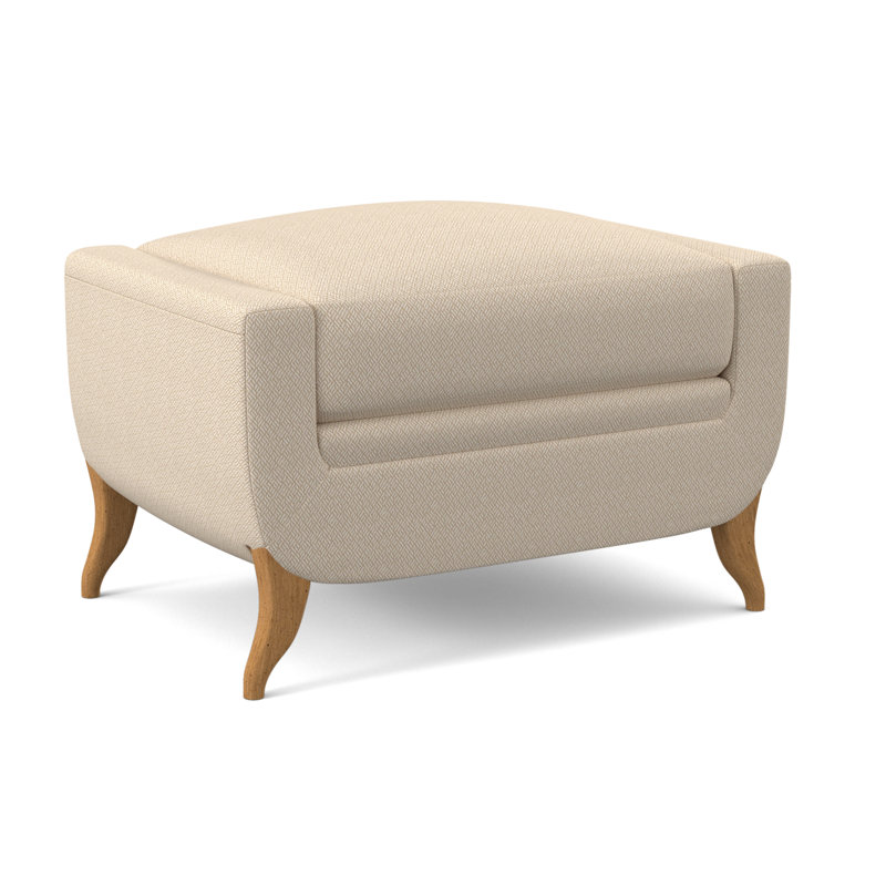 Armstrong Upholstered Ottoman, Amber, Filigree Ivory