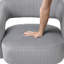 Mobilier de chaise pivotant en velours côtelé gris foncé, base en bois massif, fauteuil rotatif décoratif à 360 degrés pour la chambre à coucher, revêtement, structure-1769445990