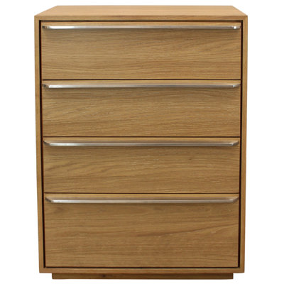  32" Natural Solid Wood Four Drawer Dresser