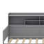 Lit de jour multifonctionnel en bois avec bureau d'étude - tablettes de rangement et 2 tiroirs de rangement-1783466247