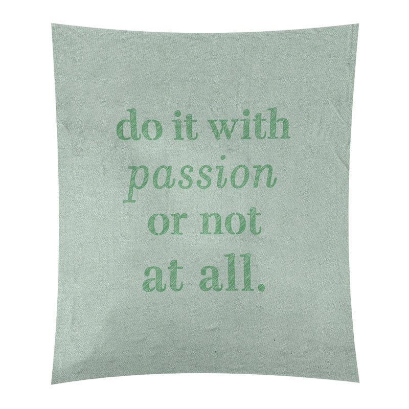 Tapisserie en polyester pour citation de passion, H 27,5 po x l 37,5 po, Vert