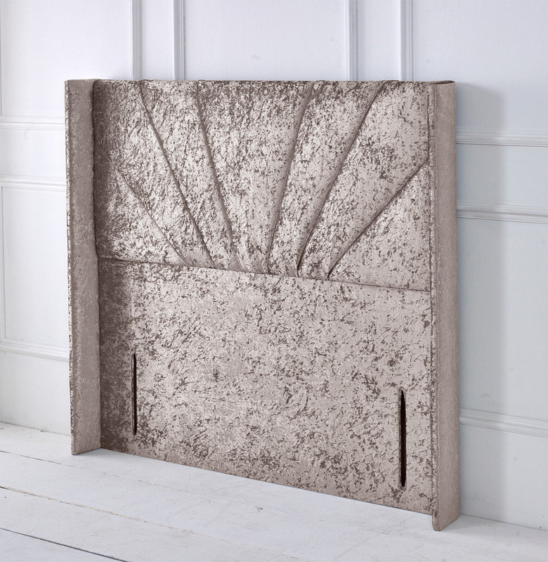 Upholstered Velvet Headboard, Single (3'), Champagne
