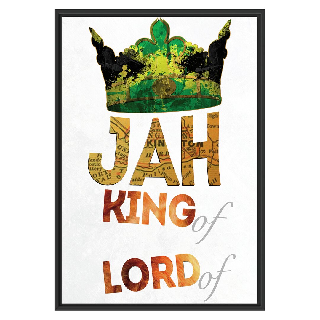 Gerahmtes Wandbild Jah king white