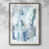 Papier encadré argent vieilli