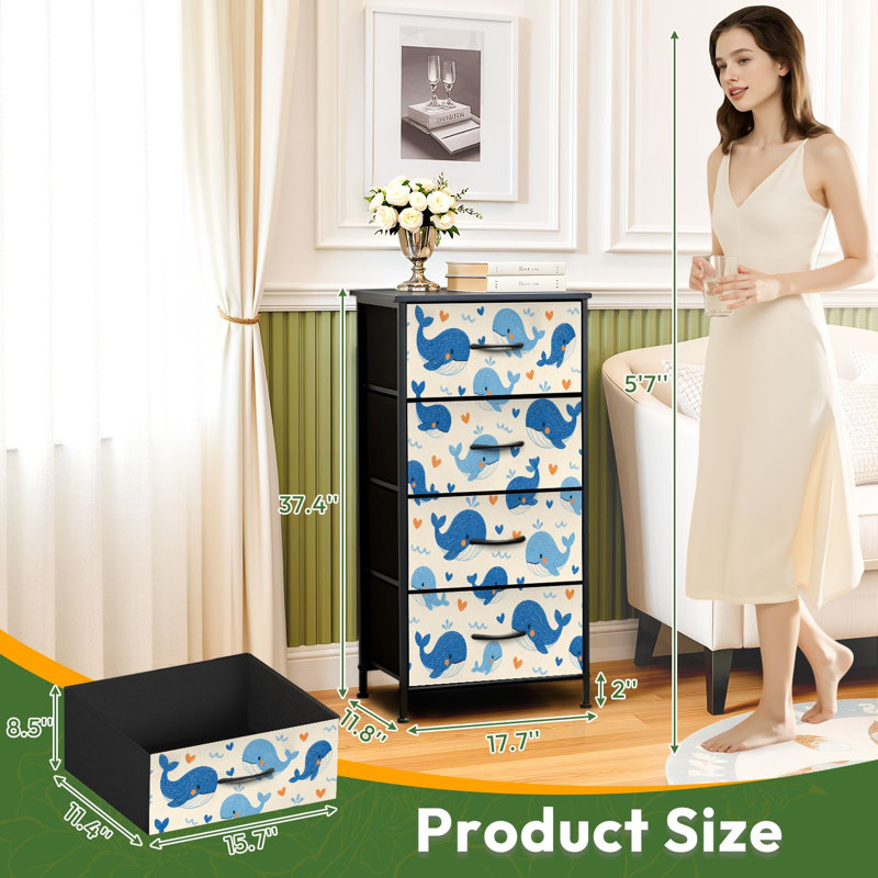Commode de rangement verticale 4 tiroirs