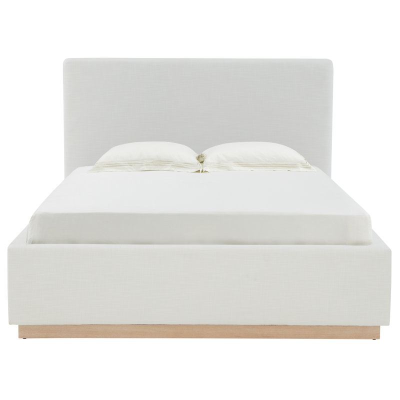 Pippin 100% Linen Bed, White, Queen