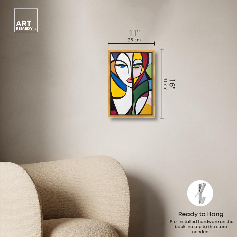 «Lacara I», toile par Art Remedy, H 16 po x l 11 po, Doré, Cadre flottant