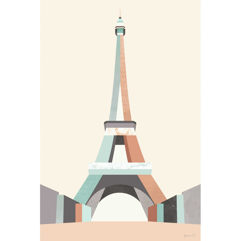 Architecture graphique pastel II, H 18 po x l 12 po